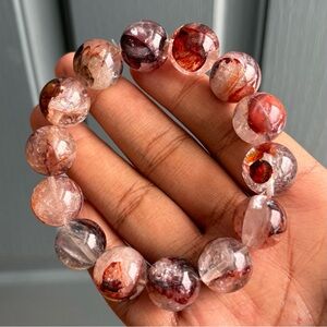 Jumbo Fire Quartz Crystal Bracelet 16mm
